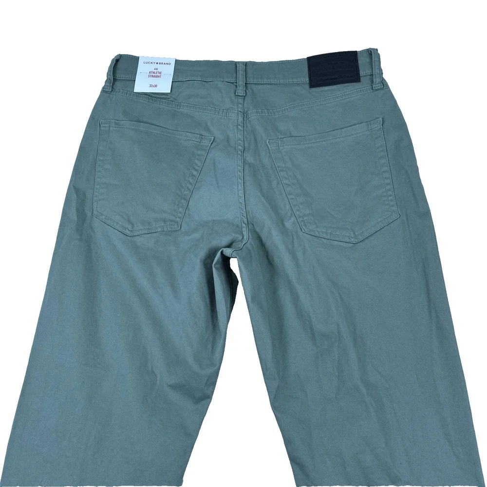 NWT Lucky Brand Men's 410 Athletic Straight Pants Desert Sage Size 32x30 Green